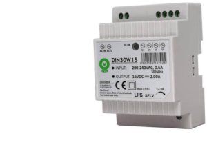 DIN30W15 Zasilacz na szynę DIN 30W 15V 2A 1