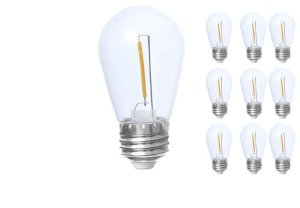 Żarówka LED E27 1W akcentowa plastik do girland ART IP65 10pack 1