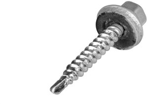Wkręty farmerskie samowiercące do blachy i drewna z podkładką EPDM 4,8x35mm srebrne 250szt 1