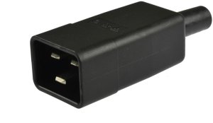 Gniazdo zasilające IEC320 C20 złącze serwerowe, do UPS (męskie) 2P+Z 16A na kabel do 9,5mm 1