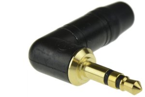 NEUTRIK Wtyk kątowy Audio AUX mini Jack 3,5mm Stereo na kabel do 4,5mm pozłacany czarny NTP3RC-B 1