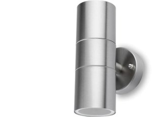 Kinkiet Ogrodowy Lampa Ścienna Elewacyjna góra dół LED GU10 IP44 ZINNIA INOX Lumiled 1