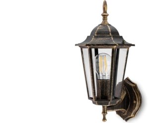 Kinkiet Ogrodowy Elewacyjny Zewnętrzny E27 LATARNIA do GÓRY Patyna BELLIS LUMILED 1