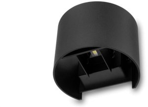 Kinkiet Ogrodowy Elewacyjny LED 2x3W 4000K Regulowany góra dół Czarny PINUS LUMILED 1