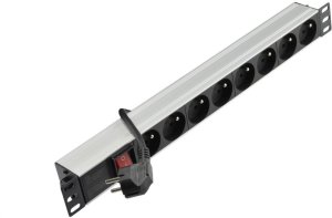 Listwa zasilająca RACK 19 1U 8 gniazd z wyłącznikiem NEKU 3m 1