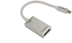 AUDA CableTime Adapter USB 3.1 typ-C - DisplayPort 4K@60 (wtyk / gniazdo) srebrny 15cm 1