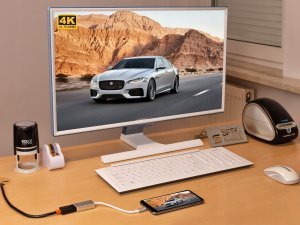 AUDA CableTime Adapter USB 3.1 typ-C - DisplayPort 4K@60 (wtyk / gniazdo) srebrny 15cm 11