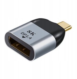 AUDA CableTime Adapter USB 3.1 typ-C - DisplayPort 4K@60 (wtyk / gniazdo) srebrny 15cm 13