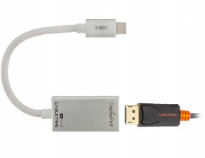 AUDA CableTime Adapter USB 3.1 typ-C - DisplayPort 4K@60 (wtyk / gniazdo) srebrny 15cm 5