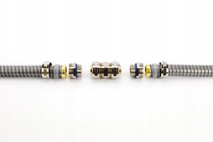 Peszel ochronny metal Anaconda Multiflex roz.32 32/28,1mm bezhalogenowy samogasnący rura karbowana elastyczna FCCN 1250N UV 50m 2