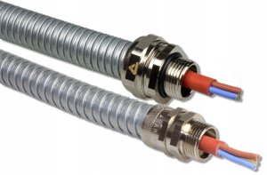 Peszel ochronny metal Anaconda Multiflex roz.32 32/28,1mm bezhalogenowy samogasnący rura karbowana elastyczna FCCN 1250N UV 50m 3