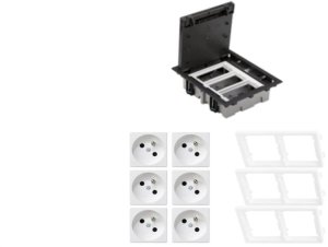 KONTAKT SIMON FLOOR BOX puszka podłogowa 6x gniazdo pojedyncze z/u do podłóg technicznych ( podniesionych ) 1