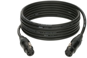 KLOTZ Kabel mikrofonowy adapter XLR 3-pin (gniazdo / gniazdo) na złączach Neutrik 1m 1