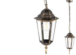 Lampa Ogrodowa Wisząca Zewnętrzna E27 LATARNIA Patyna BELLIS LUMILED 1