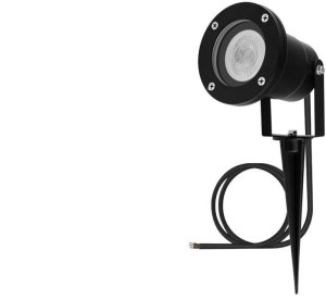 Lampa Ogrodowa Wbijana LED GU10 IP65 WODOSZCZELNA Czarna z Przewodem 1m HORTI LUMILED 1