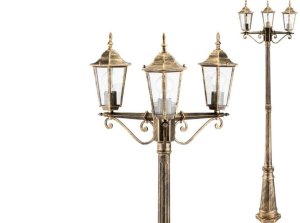 Lampa Ogrodowa Zewnętrzna 3xE27 2m Patyna BELLIS LUMILED 1