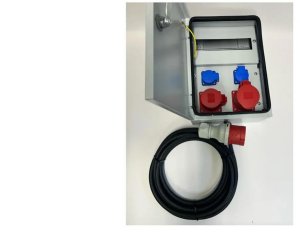 IP54 Metalowa rozdzielnica ścienna CEE 32A 16A 2x230V z kablem 5m 94H-1 1