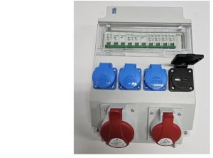 Rozdzielnica elektryczna CEE 32A 16A 230V USB z bezpiecznikami FI / 97V-6 1