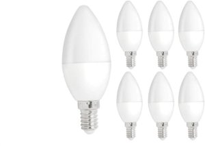 Żarówka LED E14 230V 6W świecowa 500lm DIMMABLE neutralna biała komplet 6szt 1