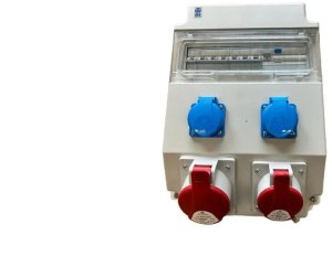 Rozdzielnica elektryczna CEE 32A 16A 2x 230V z bezpiecznikami HAGER FI 96H-3 1