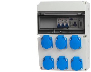 ROZDZIELNICA ROZDZIELNIA SKRZYNKA BUDOWLANA ZABEZPIECZONA LICZNIK 230V RSW006FCL003/1F 1