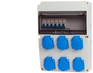 RROZDZIELNICA ROZDZIELNIA BUDOWLANA SKRZYNKA ZABEZPIECZONA OGRODOWA 6x230V SW006C006/3F 1