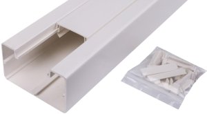 Simon Connect Kanał jednokomorowy Cabloplus PVC 90x55mm czysta biel TK12081/9 /2m/ 1