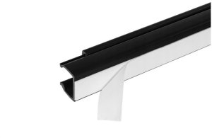 Listwa elektroinstalacyjna kanał kablowy LST czarny 40x25mm korytko z pokrywą i taśmą montażową 2-stronną / 2 m / 1