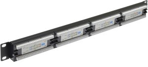 Patch panel RACK 19 kat.5e 24p UTP 1U czarny NEKU 2