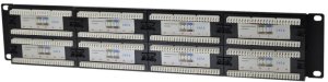 Patch panel RACK 19 kat.6 48p UTP 2U czarny NEKU 3