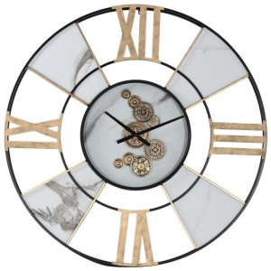 Zegar Ścienny Home ESPRIT Biały Czarny Złoty Metal 142 X 9 X 142 cm 1