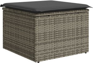 Zestaw Sof Ogrodowych vidaXL 9-elementowy Szary Rattan 5