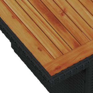 vidaXL Zestaw sof ogrodowych 7-elementowy Czarny Rattan Sofa ogrodowa 8