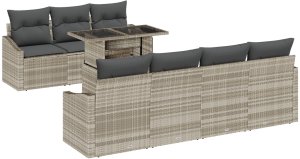 vidaXL Zestaw sof ogrodowych 8-elementów rattan 2