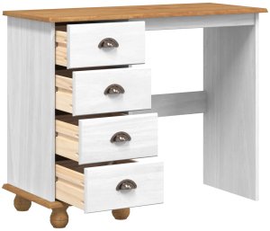 Biurko vidaXL Białe 95 cm x 40 cm 2