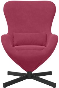 vidaXL Fotel jajko w kolorze winnego czerwonego aksamitu 4