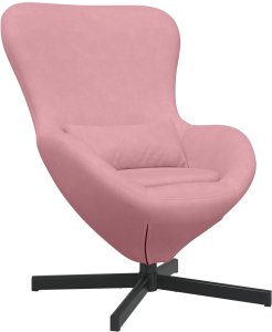 vidaXL Fotel jajko Różowy Welur 2