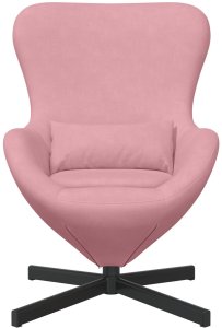 vidaXL Fotel jajko Różowy Welur 4