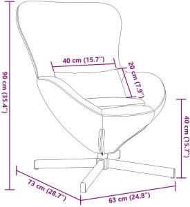 vidaXL Fotel jajko Różowy Welur 9
