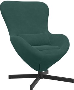 vidaXL Fotel jajko ciemnozielony aksamit 2