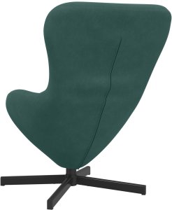 vidaXL Fotel jajko ciemnozielony aksamit 6