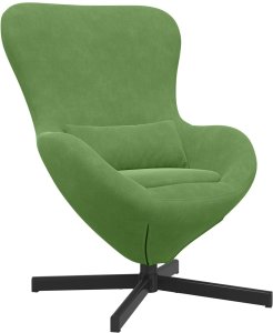 vidaXL Fotel Jajko Zielony Welur 2