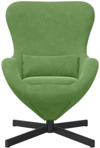vidaXL Fotel Jajko Zielony Welur 4