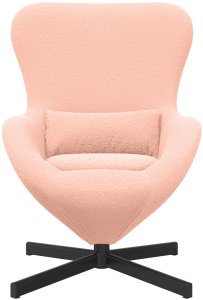 vidaXL Fotel jajko Różowy z tkaniny przypominającej wełnę 4