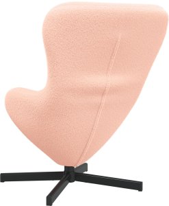 vidaXL Fotel jajko Różowy z tkaniny przypominającej wełnę 6