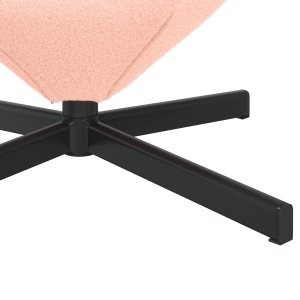 vidaXL Fotel jajko Różowy z tkaniny przypominającej wełnę 8