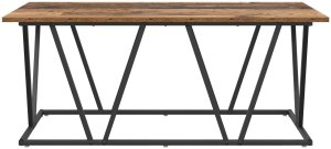 vidaXL Kawowy stół z odzyskanego drewna, 100x50x40 cm, z płyty wiórowej i metalu 3