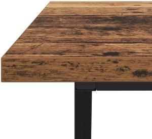 vidaXL Kawowy stół z odzyskanego drewna, 100x50x40 cm, z płyty wiórowej i metalu 7