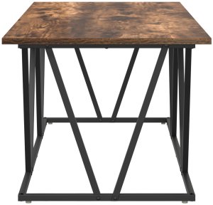 vidaXL Stolik kawowy z dymionego dębu 100x50x40 cm, z drewna inżynieryjnego i metalu 5