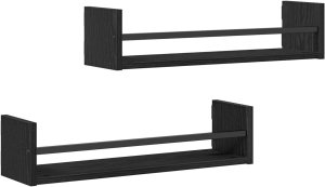 vidaXL Półka ścienna Czarny dąb MDF, Płyta wiórowa 60 x 16 x 14 cm 2